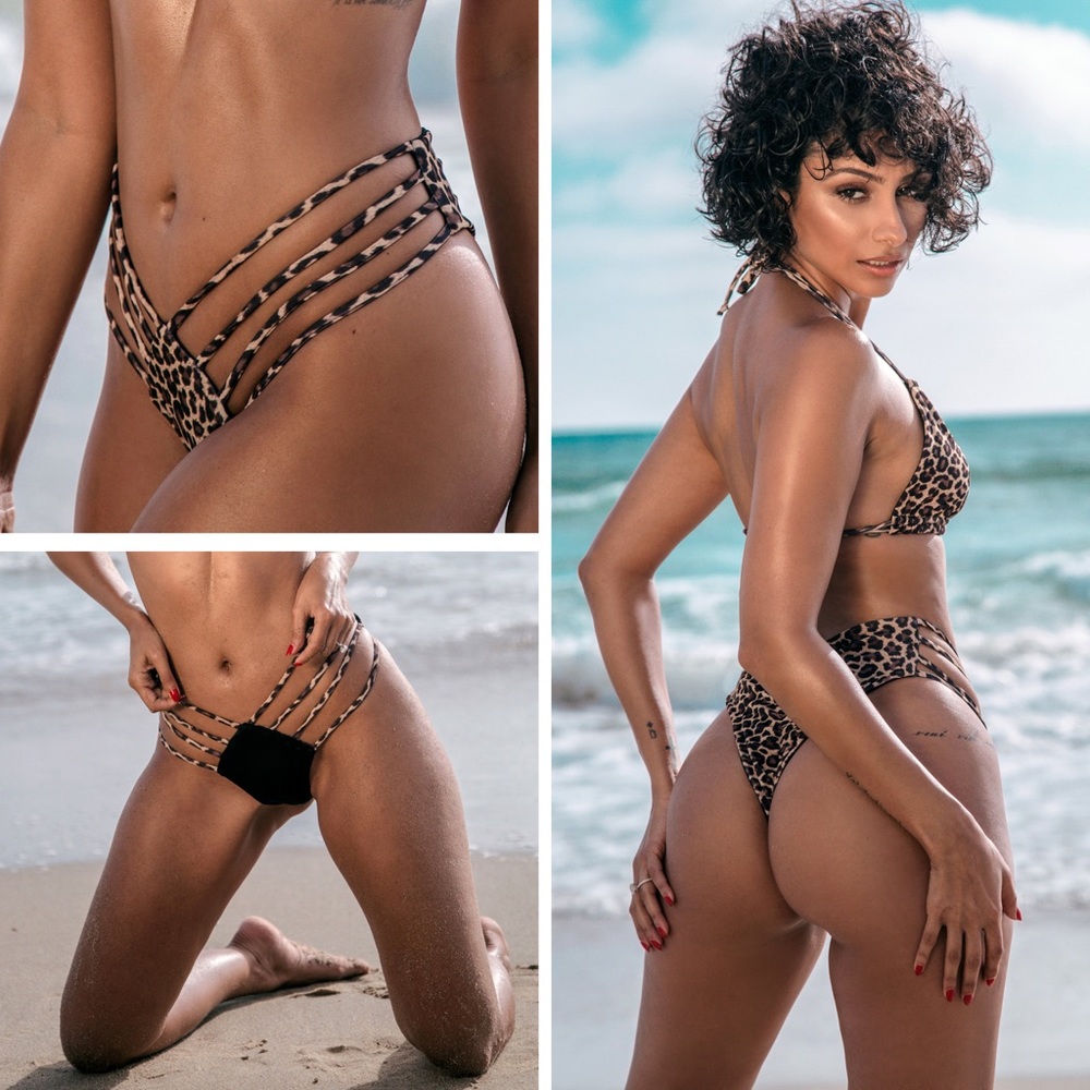 Chynna Dolls Reversible Leopard Bikini Bottom